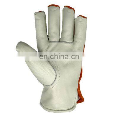 Industrial Men Cowhide Gardening Driving Safety Welding Leather Working Gloves photo-3