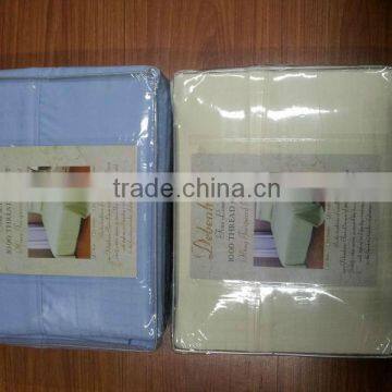 EmbroiderY 4 PCS solid color TC 50/50 bedsheet set(STOCK)