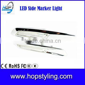 China supplier car LED light For F10 E60 E61 E81 E82 E87 E88 LED Silver Chromed sidemarker clear lens/Smoke lens