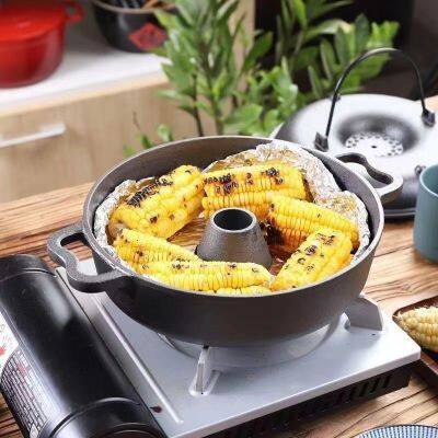 Roast Sweet Potato Pot Household Cast Iron Roast Dish Barbecue Frying Pan Pre-seasoned Potato Casserole Dutch Oven Cookwares photo-5