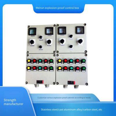Пылезащищенный, влагоустойчивый и взрывобезопасный ящик. Специальный взрывобезопасный шкаф управления для химической промышленности. Необходимое оборудование распределения электроэнергии для безопасности заправочной станции