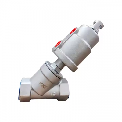 Angle Seat Valve ANSI Class 150 Flanged Pneumatic Actuator SS304 SS316L CF8 With Limit Switch Air Filter