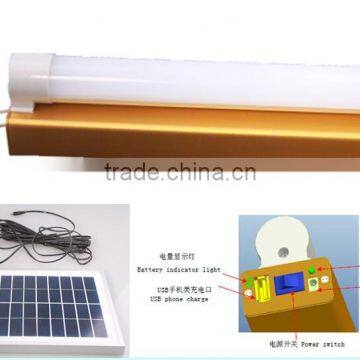 Solar led tube with battery 3W 12V Charging for mobilephone with USB connector