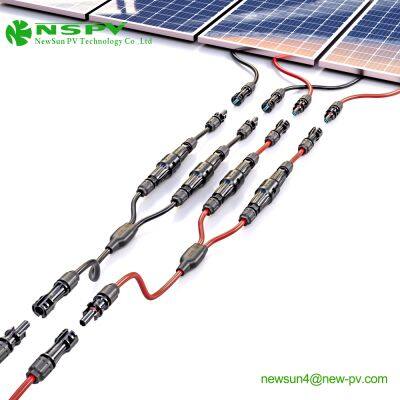 Solar PV Y cable Fuse Connector wire harness DC 1500V IP68 XLPE 16sqmm Max 500mm Length
