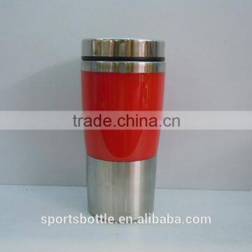 good quality double wall stainless steal inner travel mug 400ml volume