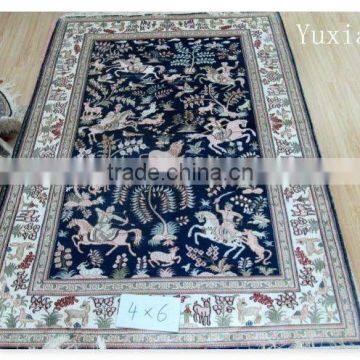 6X9 Foot Chinese Distributor Oriental Hand Woven Silk Purple Rug Loom