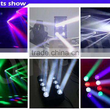 NEW ARRIVAL!Spider effect 8pcs 10w rgbw 4-in-1 led moving head bar beam