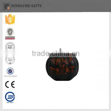 Halloween polyresin black pumpkin decoration