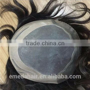 Whosale human hair toupee ,natural hair wig for men