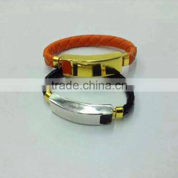 Wholesale China Stylish Bracelet Usb Cable pu Leather Bracelet Usb Cable for Iphone and Micro photo-4