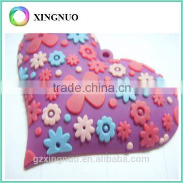 High Qualiy 3d Heart Shape Hard Pvc Rubber Key Chain photo-3