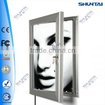 Advertising aluminum edgelit door open type LED lightbox