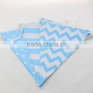 Chevron Paper Flag,birthday Party Flag,children's Day Party Banner All for Kids photo-4