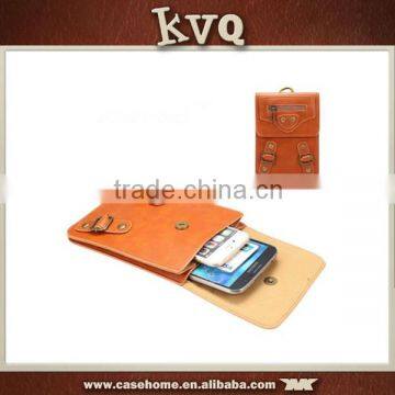 Business Style Universal Lady Carry Leather Case Suits All Mobile Phones