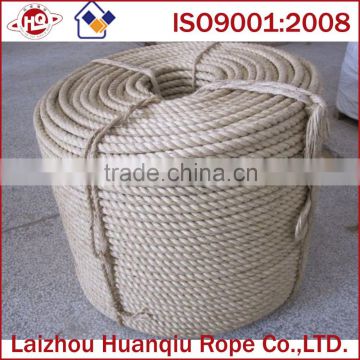 3 strands twisted natural sisal rope