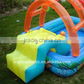 inflatable garden square swimming pool&slide, baby funnyswimming pool