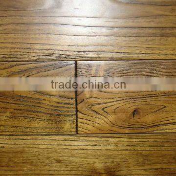 Antique & Hand scraped solid wooden floor robinia