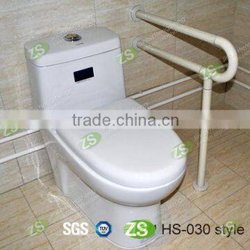 Stainless steel anti-bacterial safety seated toilets grab bar with pvc cover