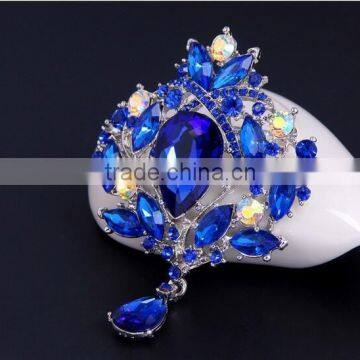 Elegant Handmade Crystal Silver Plated Artificial Brooch Flower Diy Brooch Bouquet photo-5