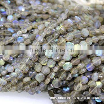 labradorite beads for sale,3-4mm coin faceted gemstone strand,gemstone beads wholesale