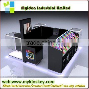 Moden New design glass cell phone kiosk,cell phone display counter