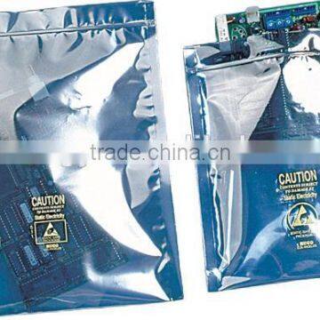 Aluminum foil electronic packaging bag /heat sealing or zipper antistatic laminated material Aluminum foil bag for electronic