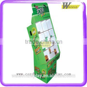 Advertising Paper Corrugate Floor Compartment Display Stand For Coarse Food/Form Light photo-1