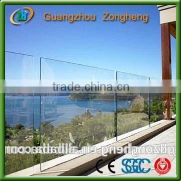 safety laminated glass prefab stairs balustrades / tempered glass railing