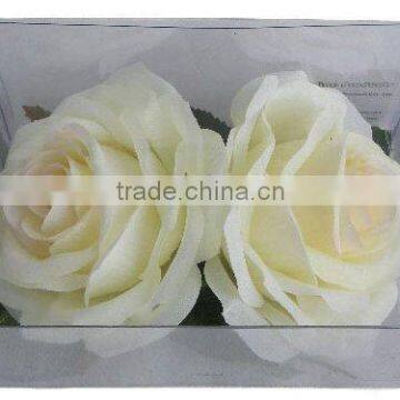 Artificial Wedding Flower ( 2pcs Rose in PVC Box )