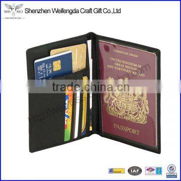 custom factory price stock PU leather passport holder business credit ID card holder