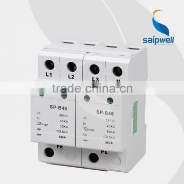 SAIP/SAIPWELL Easily Installed 2 Poles 385/440V 40KA Waterproof Electrical Surge Arrestor