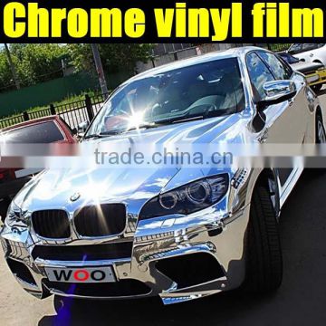 Silver Chrome car color change film with air channels