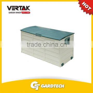 Plastic garden tool storage box with lid mould, outdoor garden storage box, plastic outdoor storage bin