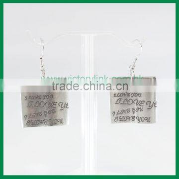 Wave Round Shape Metal Earrings