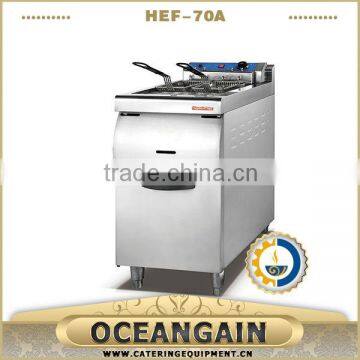 HGF-90A 1-tank 2-basket gas fryer with cabinet