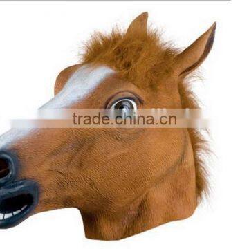 Halloween Crazy Mask Brown Horse Masquerade Party Cosplay Latex Mask For Any Party photo-3
