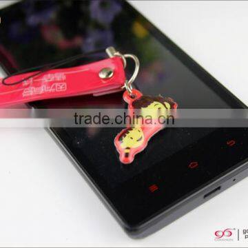 2015 promotional souvenir giveaway gift OEM custom pvc mobile phone strap mobile phone chains