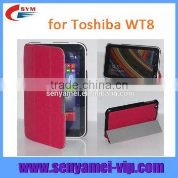 New stand leather case for Toshiba WT8