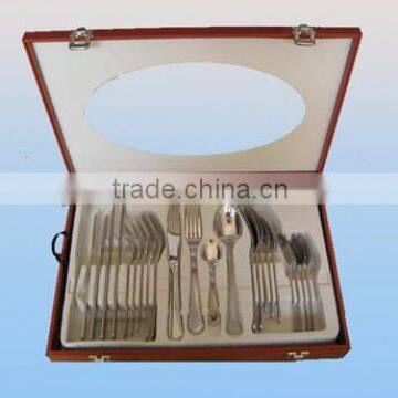 Mirror Polish Hotel Stainless Steel 24pcs cutlery set with window box