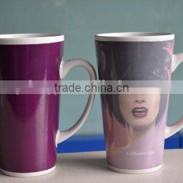 Manufacturer Purple Color Custom ceramic heat Coffee Mug