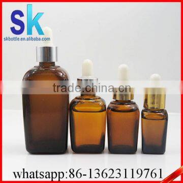 amber 15ml 30ml glass bottle with glass dropper for e liquid