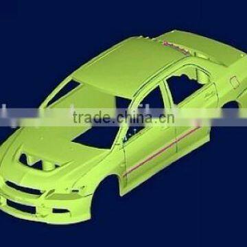 Plastic automotive car rapid prototypes