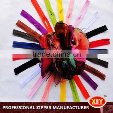 2015 hot sale colored polyester tape invisible zipper