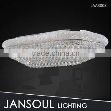 customization size Chrome/Golden retractable crystal ceiling light fixture