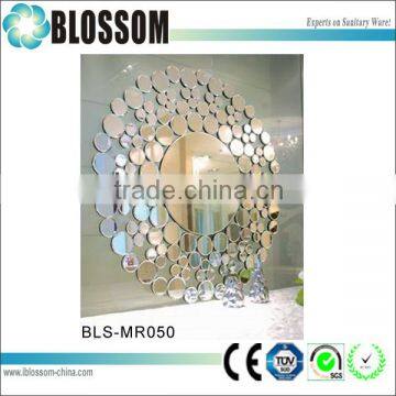small round dot decorative wall mirror edging art for bathroom