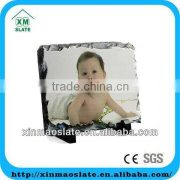 [factory direct] 30x20cm Natural Edge Rectangle Shape Heat-transfer Slate Photo Rock Item RZY-3020RG2A