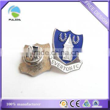 custom shield shaped metal lapel pin badge souvenir