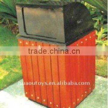 Outdoor Wooden Garbage Can