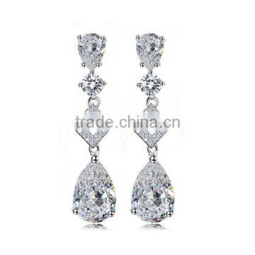 AAA+ Cubic Zircon Elegant Water Drop Earrings for Wedding Party Women's Fashion Jewelry Earrings