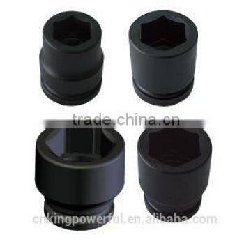 Hot Sale Chrome Vanadium Drop Forged Air Impact Socket 1/2'' 6pt Black Colour